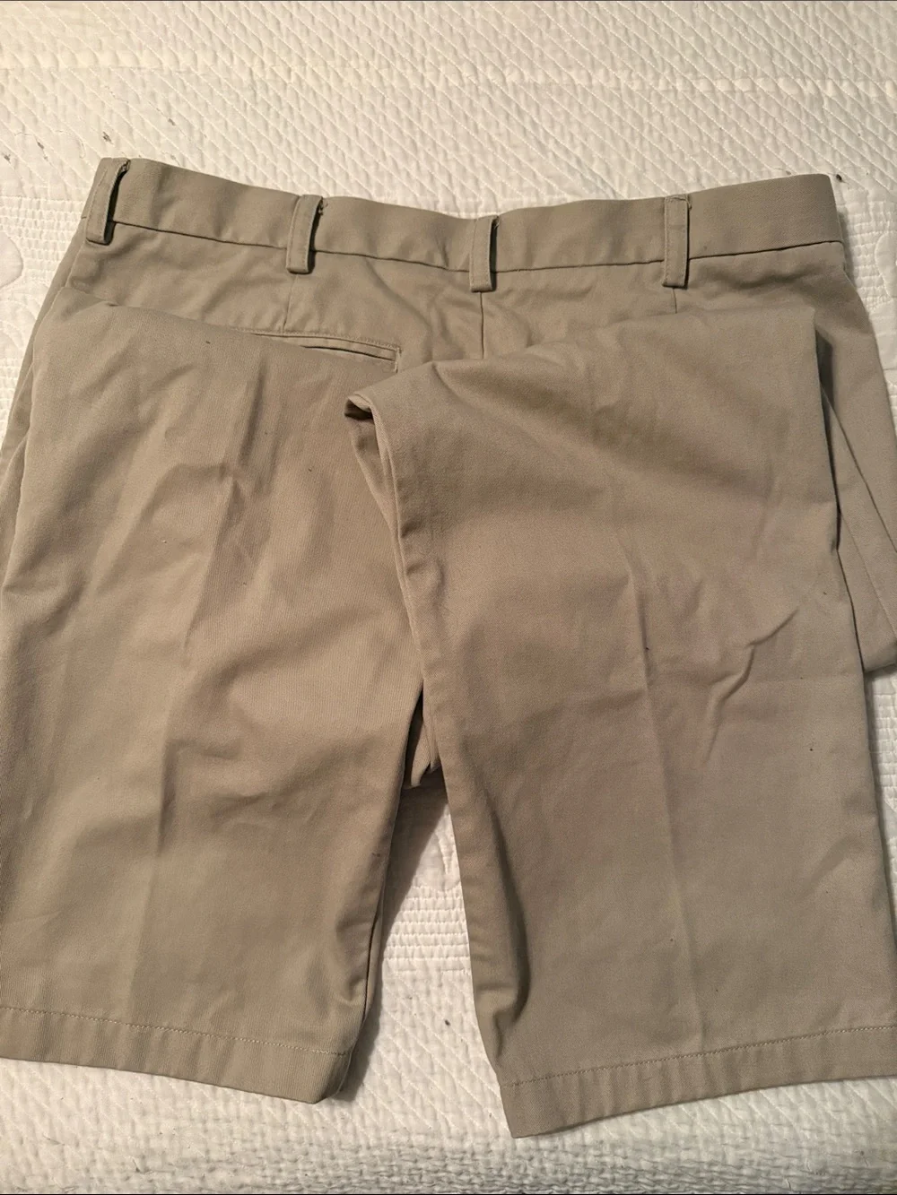 Izod Men’s Khaki Flat-Front Chino Pants